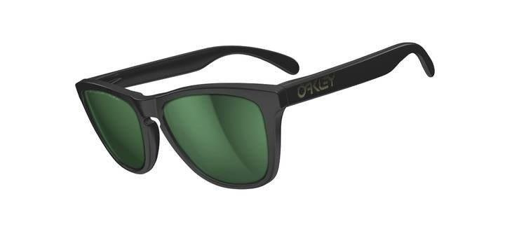 Oakley Okulary Frogskins Matte Black/Emerald Iridium Polarized OO9013 - 24-404