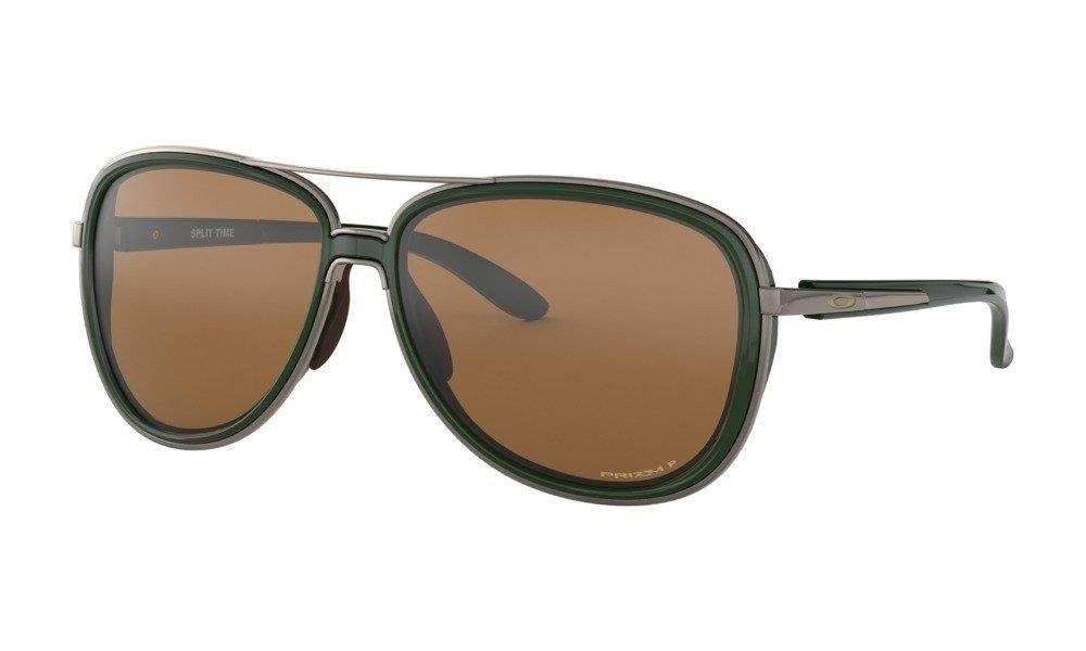 Oakley Sunglasses SPLIT TIME Forest/Prizm Tungsten Polarized OO4129-08
