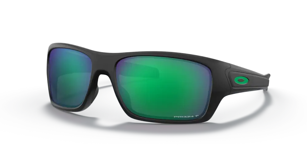 Oakley Sunglasses TURBINE Matte Black/Prizm Jade Polarized OO9263-45
