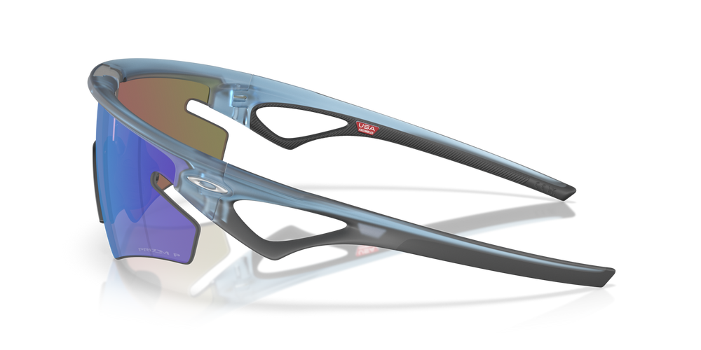 Oakley Okulary przeciwsłoneczne SPHAERA SLASH Matt Transparent Stonewash / Prizm Sapphire Polarized OO9499-03