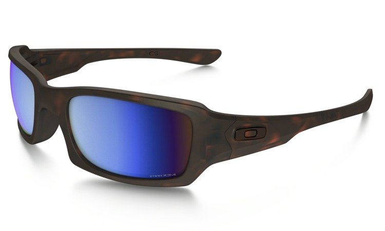 Oakley Okulary przeciwsłoneczne FIVES SQUARED Matte Tortoise/Prizm Deep H2O Polarized OO9238-17