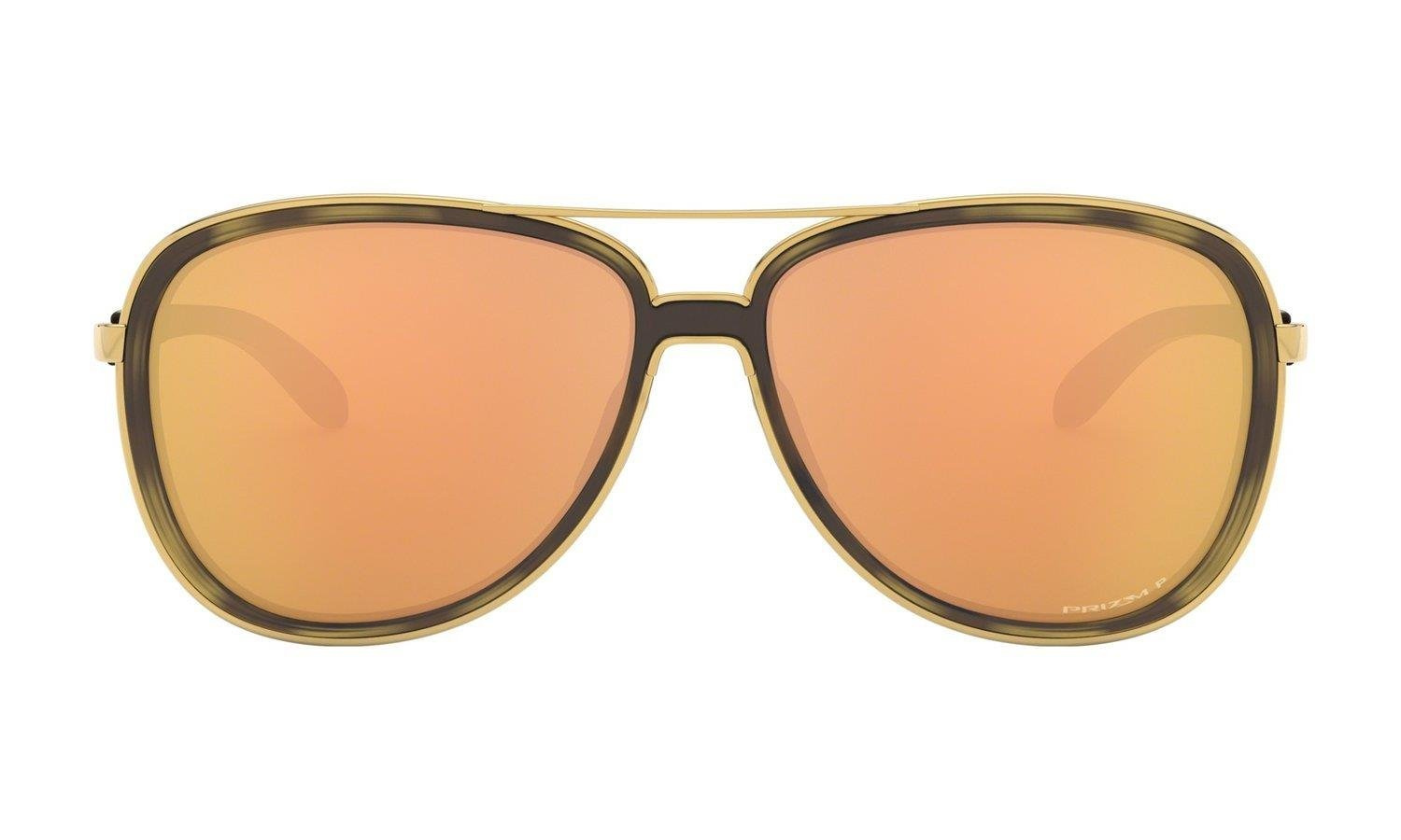 Oakley Okulary przeciwsłoneczne SPLIT TIME Brown Tortoise/Gold/Prizm Rose Gold Polarized OO4129-14