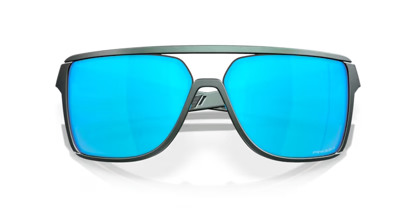 Oakley Okulary przeciwsłoneczne CASTEL Matte Silver/Blue Colorshift / Prizm Sapphire OO9147-13