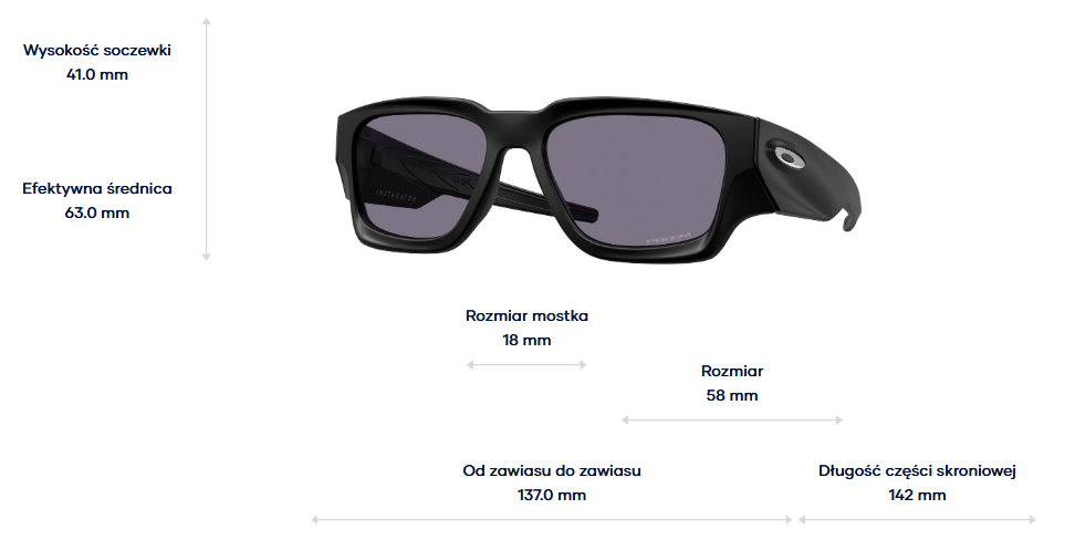 Oakley Okulary przeciwsłoneczne Instagator Matte Black / Prizm Grey OO9514-01