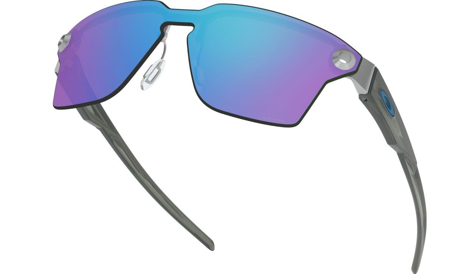Oakley Okulary przeciwsłoneczne LUGPLATE Satin Chrome/Prizm Sapphire OO4139-03