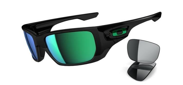 Oakley Sunglasses STYLE SWITCH Polished Black/Jade Iridium & Grey OO9194-02