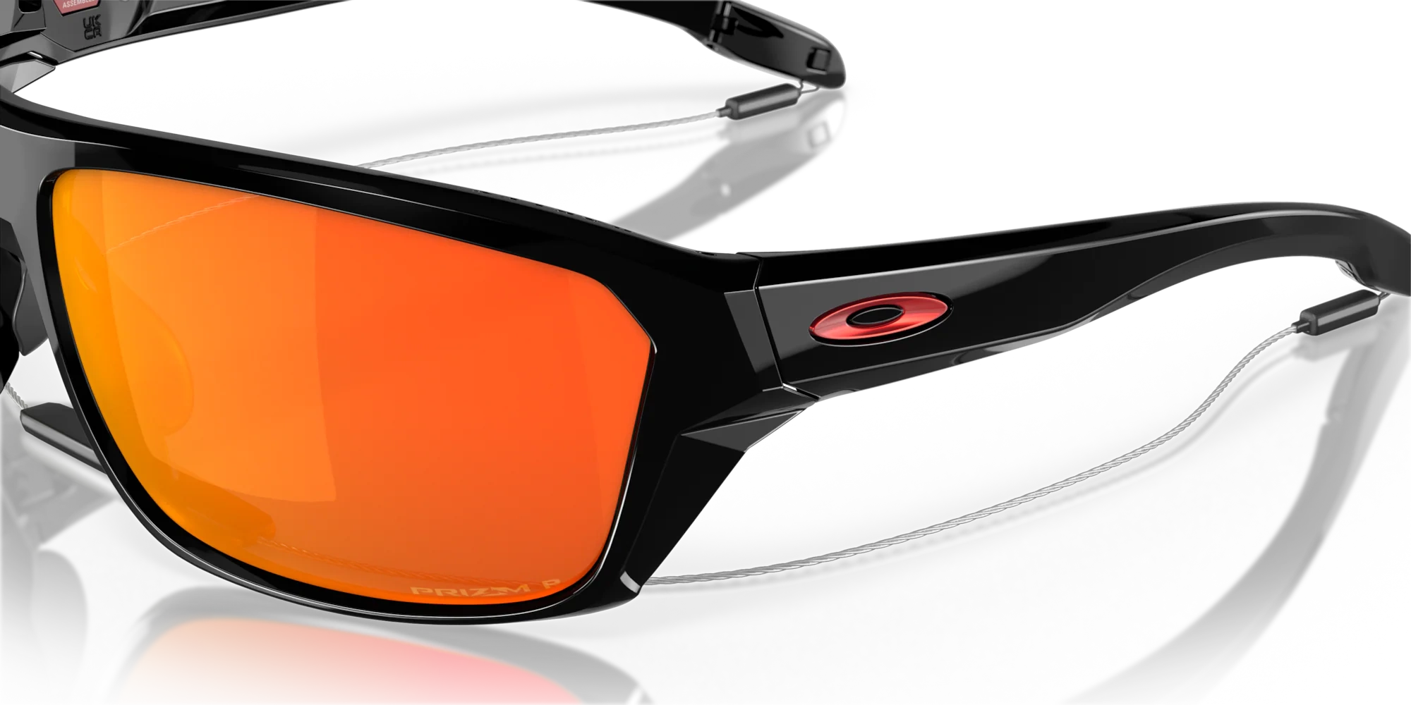 Oakley Okulary przeciwsłoneczne SPLIT SHOT Polished Black/Prizm Ruby Polarized OO9416-25