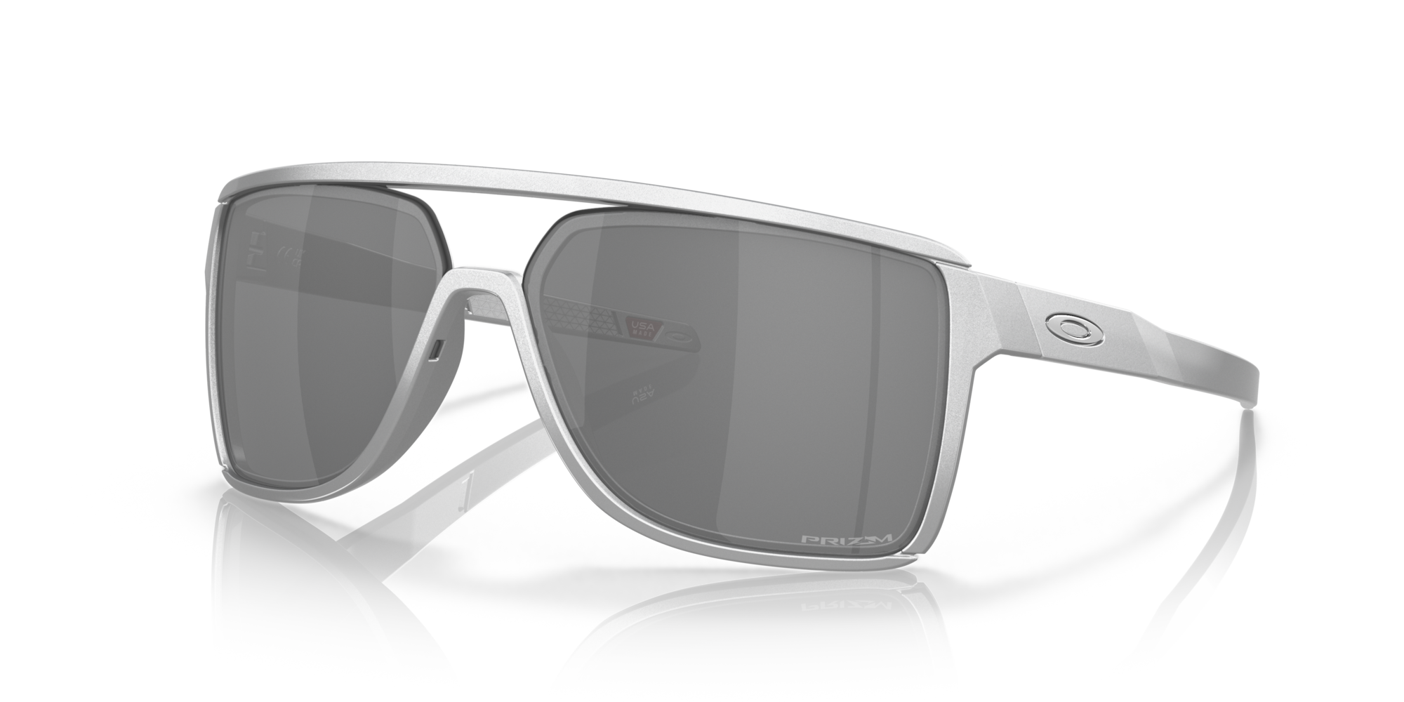 Oakley Okulary przeciwsłoneczne CASTEL X Silver / Prizm Black OO9147-07