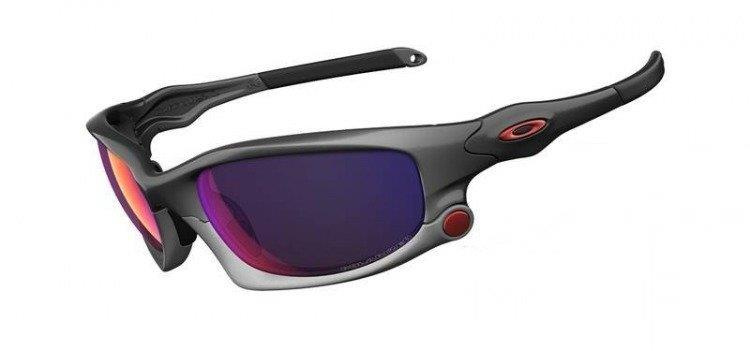 Oakley Sunglasses SPLIT JACKET Grey/Positive Red Iridium Polarized, Light Grey OO9099-06