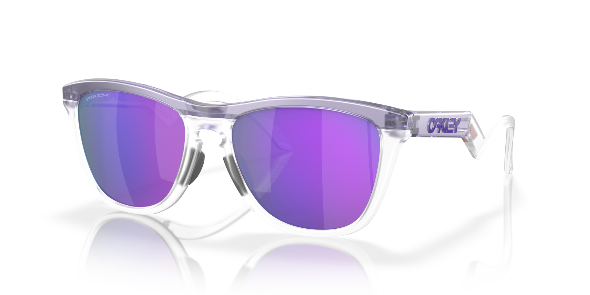 Oakley Sunglasses FROGSKINS HYBRID Matte Lilac/Matte Clear/Prizm Violet OO9289-01