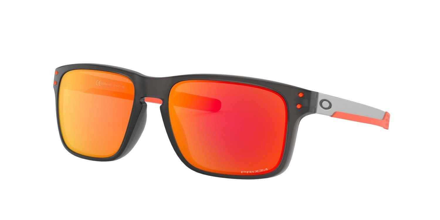 Oakley Okulary przeciwsłoneczne HOLBROOK MIX Matte Grey Smoke / Prizm Ruby OO9384-15