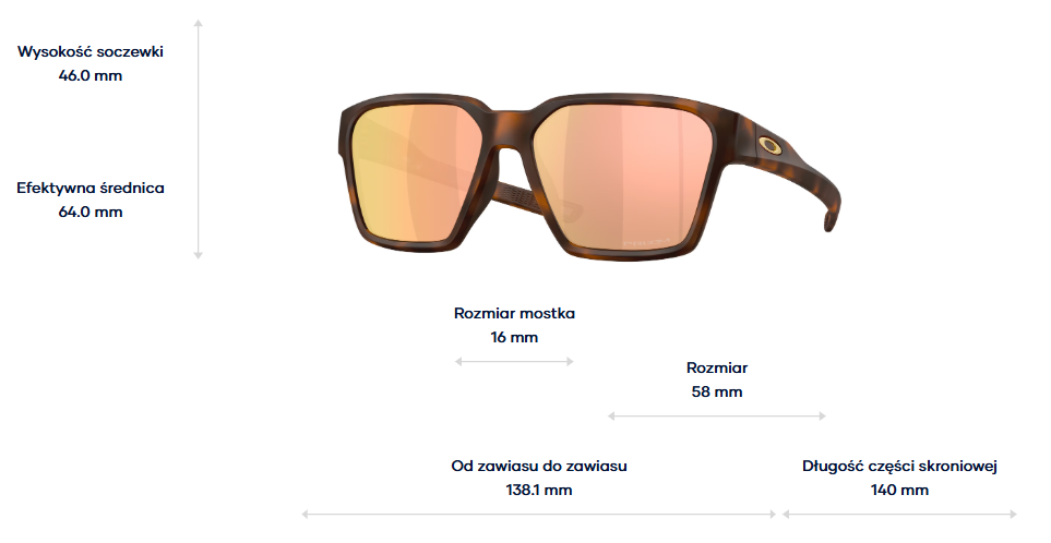 Oakley Okulary przeciwsłoneczne Briza Matte Tortoise Dark Amber / Prizm Rose Gold OO9497-06