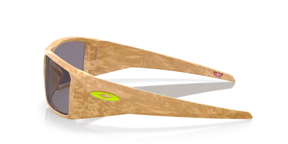 Oakley Sunglasses HELIOSTAT Coalesce Collection Matte Stone Desert Tan / Prizm Grey Polarized OO9231-17