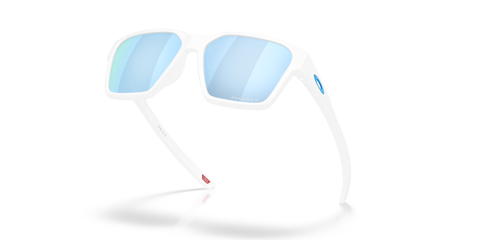 Oakley Okulary przeciwsłoneczne Briza Matte White / Prizm Deep Water Polarized OO9497-04