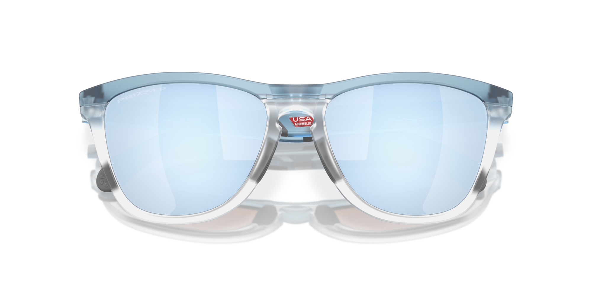 Oakley Okulary przeciwsłoneczne FROGSKINS RANGE Transparent Stonewash/Prizm Deep Water Polarized OO9284-09