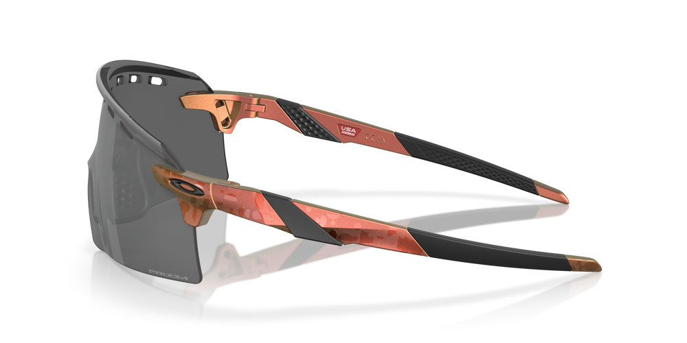 Oakley Okulary przeciwsłoneczne ENCODER STRIKE VENTED Community Collection Matte Red/Gold Colorshift/Prizm Black OO9235-12