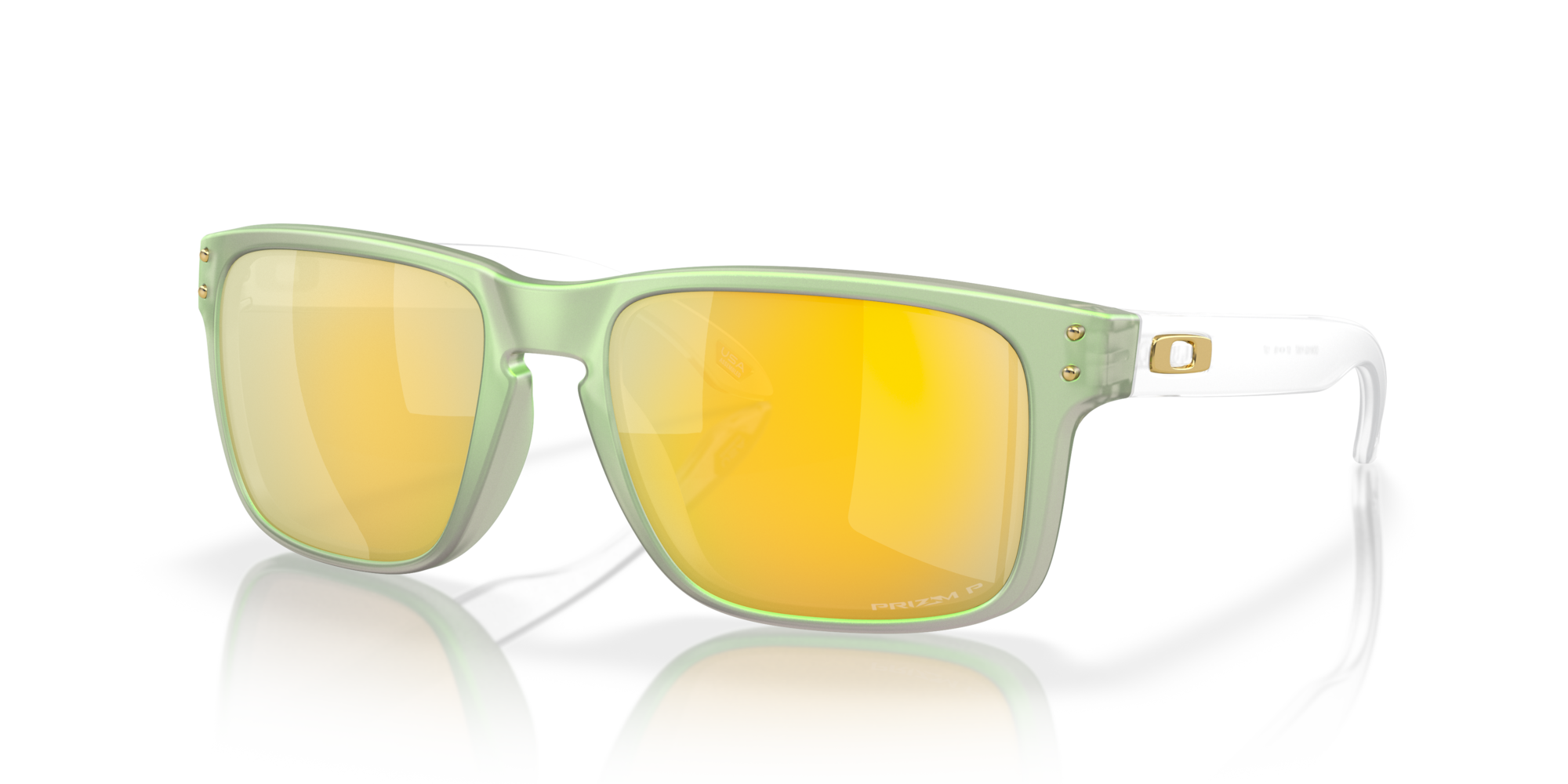 Oakley Okulary przeciwsłoneczne HOLBROOK Re-Discover Collection Dark Jade Opaline/Prizm 24k Polarized OO9102-Y0