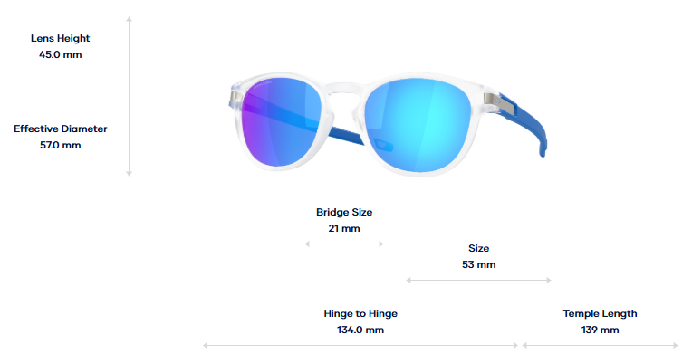 Oakley Okulary przeciwsłoneczne LATCH Matte Clear / Prizm Sapphire OO9265-76