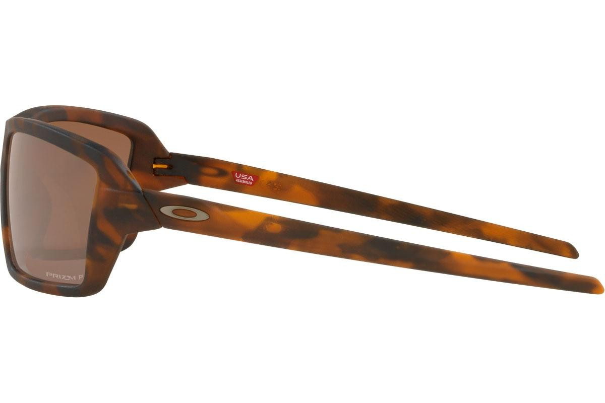 Oakley Okulary przeciwsłoneczne CABLES Brown Tortoise, Prizm Tungsten Polarized OO9129-07