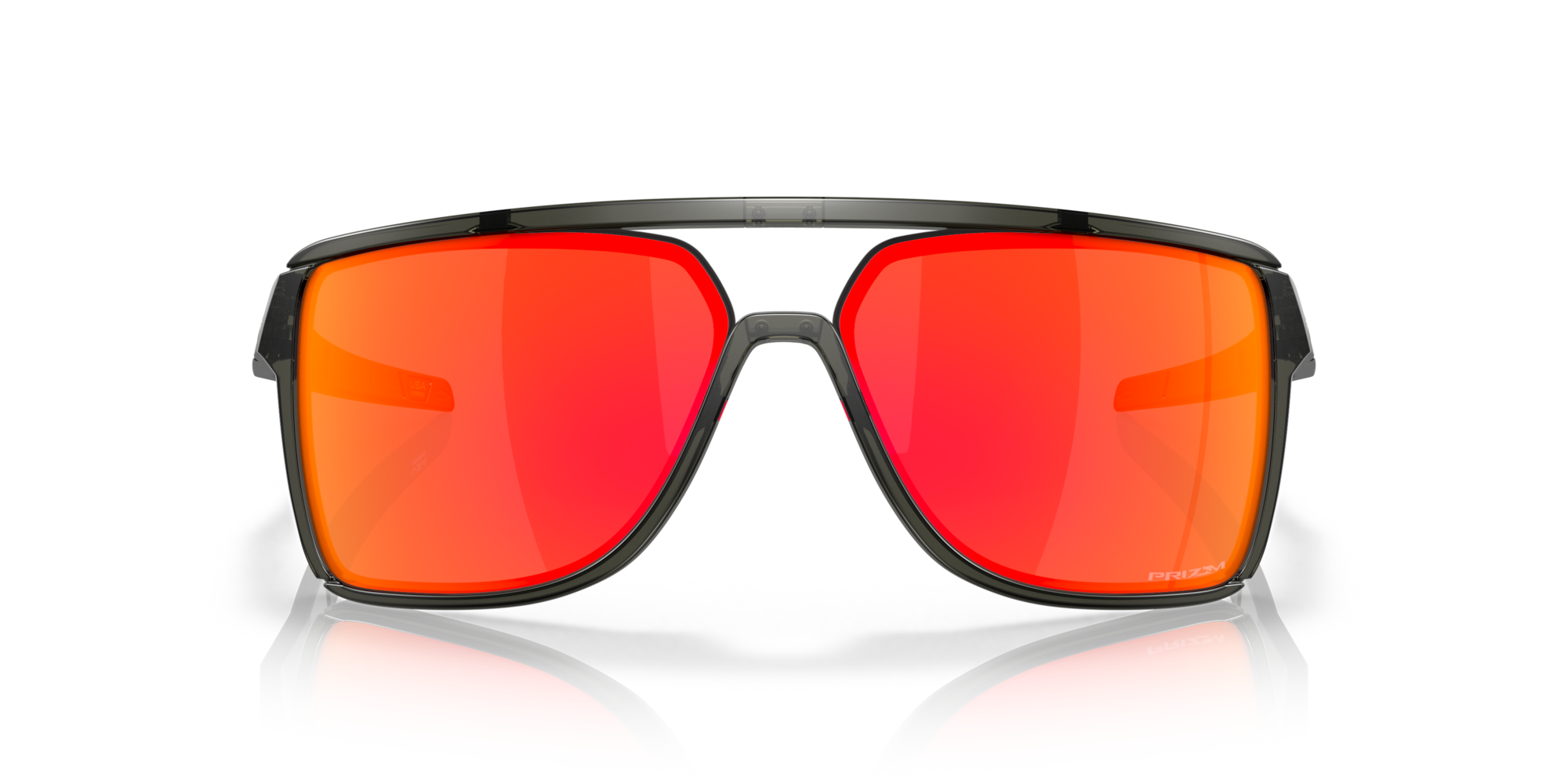 Oakley Okulary przeciwsłoneczne Castel Matte Grey Smoke, Prizm Ruby OO9147-05