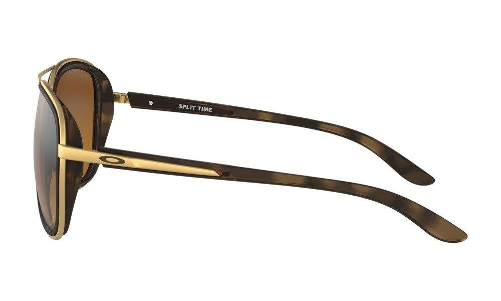 Oakley Okulary przeciwsłoneczne SPLIT TIME Brown Tortoise/Brown Gradient Polarized OO4129-06