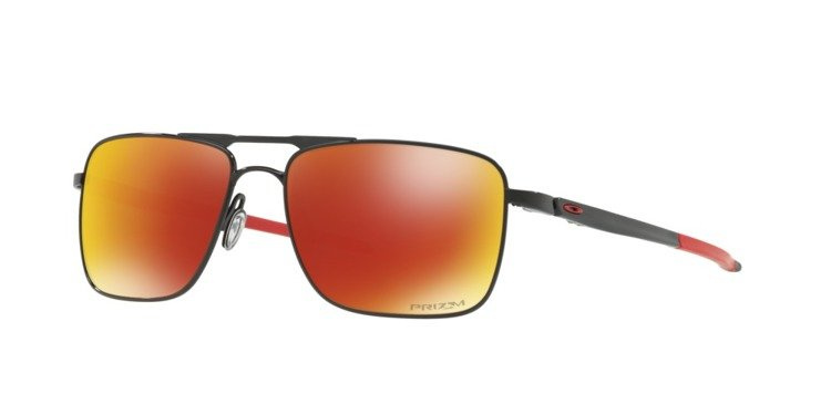 Oakley Okulary przeciwsłoneczne GAUGE 6 Polished Black/Prizm Ruby Polarized OO6038-04