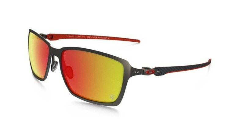 Oakley Sunglasses TINCAN CARBON FERRARI COLLECTION Carbon/Ruby Iridium OO6017-07