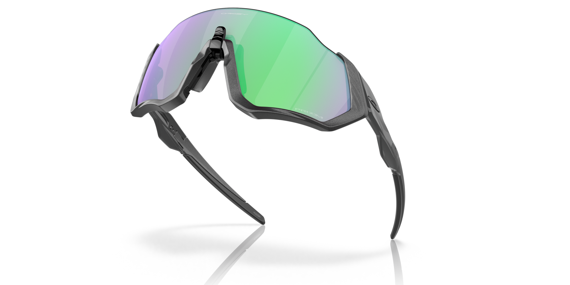 Oakley Okulary przeciwsłoneczne FLIGHT JACKET Matte Steel/Prizm Road Jade OO9401-15