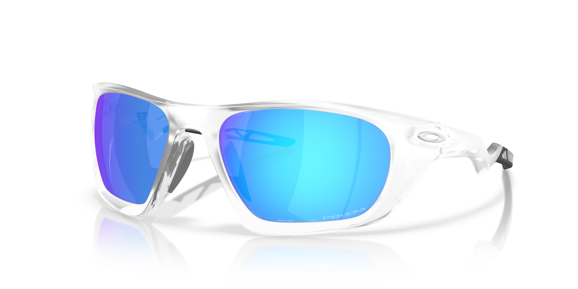 Oakley Okulary przeciwsłoneczne LATERALIS Matte Clear/Prizm Sapphire OO9431-06