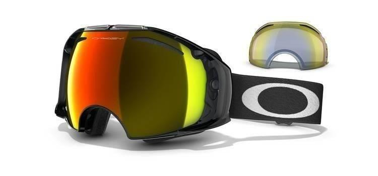 OAKLEY Goggle AIRBRAKE Jet Black/Fire Iridium & H.I. Yellow 57-701