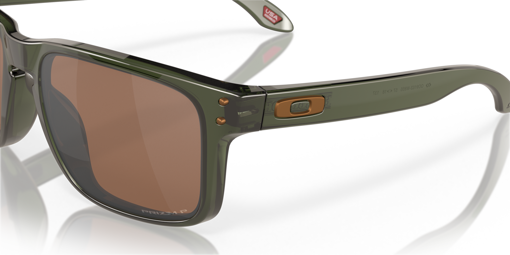Oakley Sunglasses HOLBROOK Olive Ink / Prizm Tungsten Polarized OO9102-W8