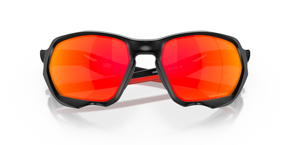 Oakley Sunglasses PLAZMA Matte Black Ink, Prizm Ruby OO9019-11