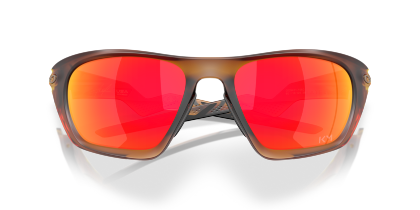 Oakley Okulary przeciwsłoneczne LATERALIS Kylian Mbappé Signature Matte Dark Amber / Prizm Ruby OO9431-16
