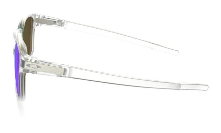 Oakley Sunglasses LATCH SQ Matte Clear/Sapphire Iridium Polarized OO9353-06