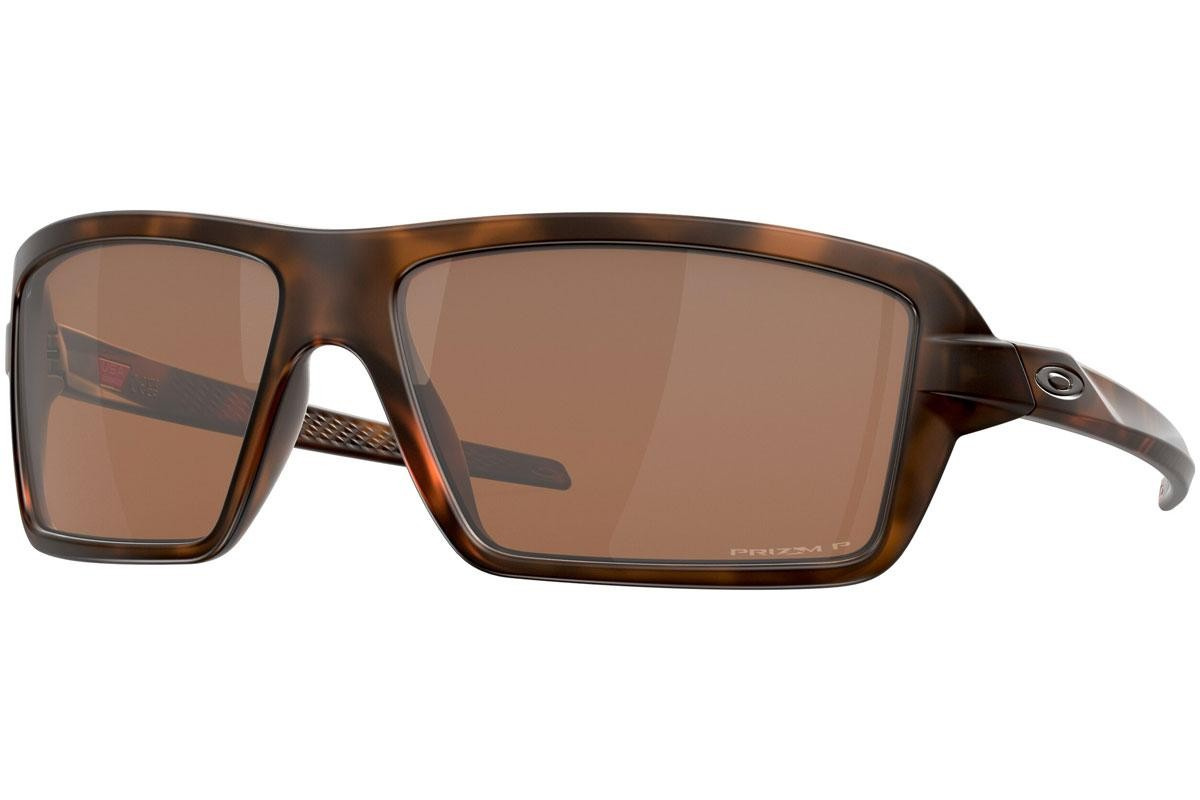 Oakley Okulary przeciwsłoneczne CABLES Brown Tortoise, Prizm Tungsten Polarized OO9129-07
