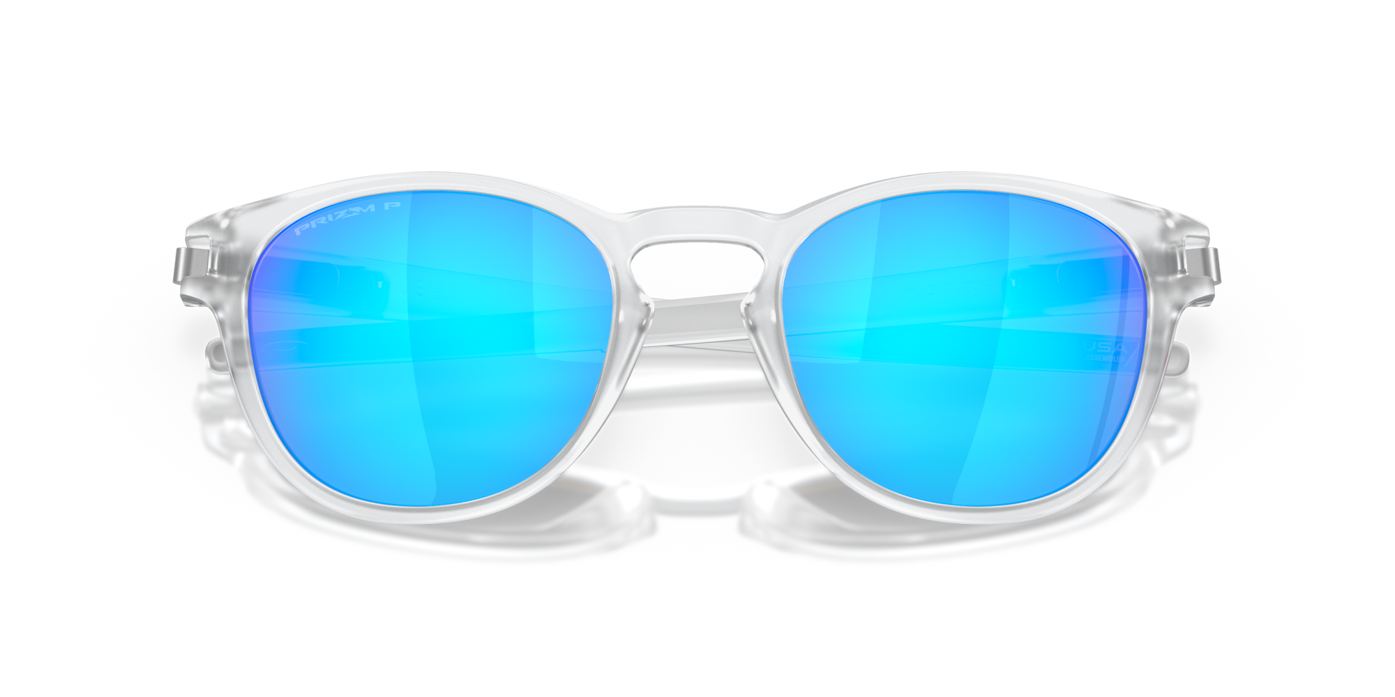 Oakley Okulary przeciwsłoneczne z polaryzacją Latch Matte Clear, Prizm Sapphire Polarized OO9265-65