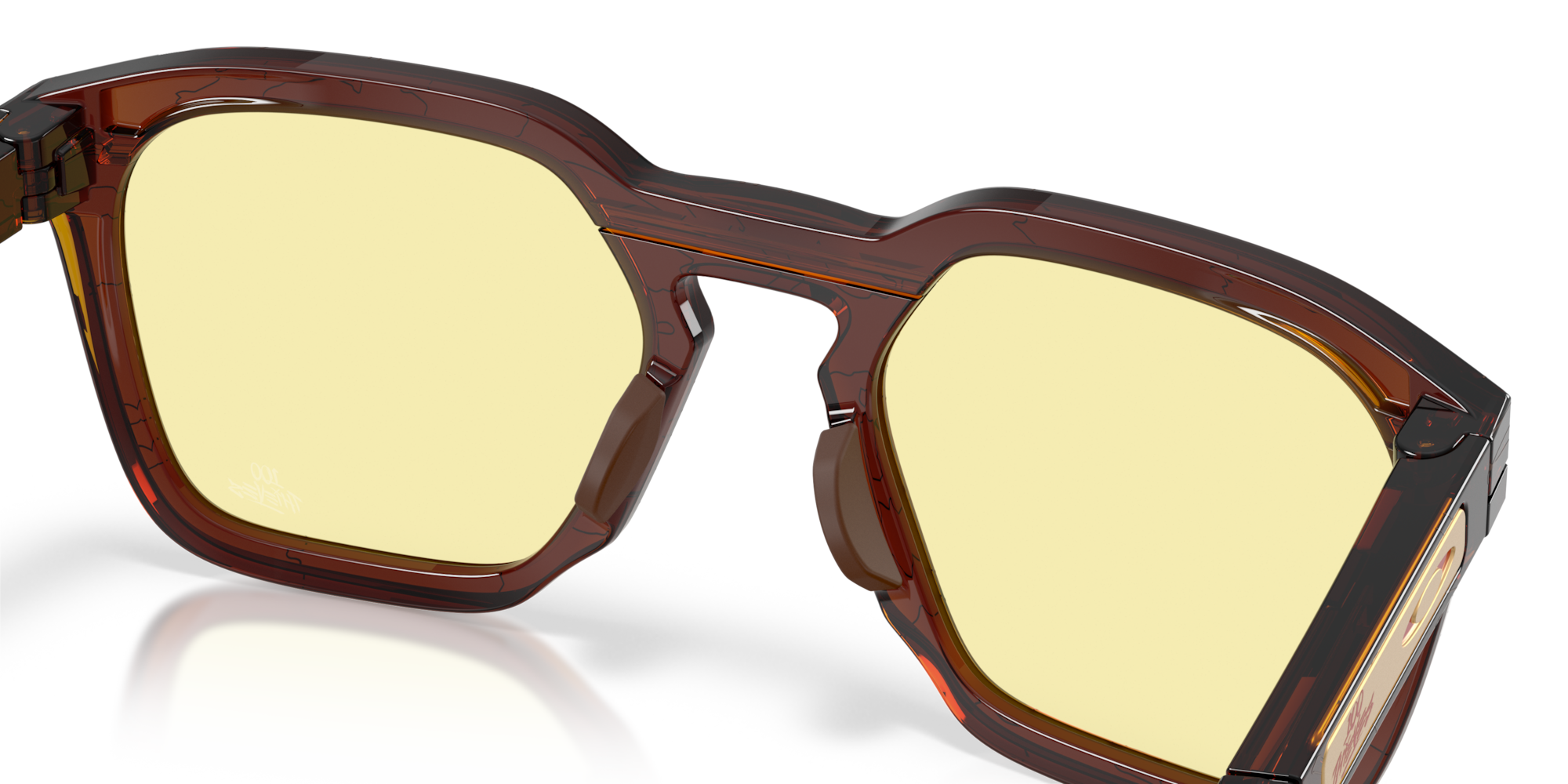 Oakley Okulary przeciwsłoneczne HSTN SQ 100 Thieves Collection Dark Amber / Prizm Gaming™ 2.0 OO9533-10
