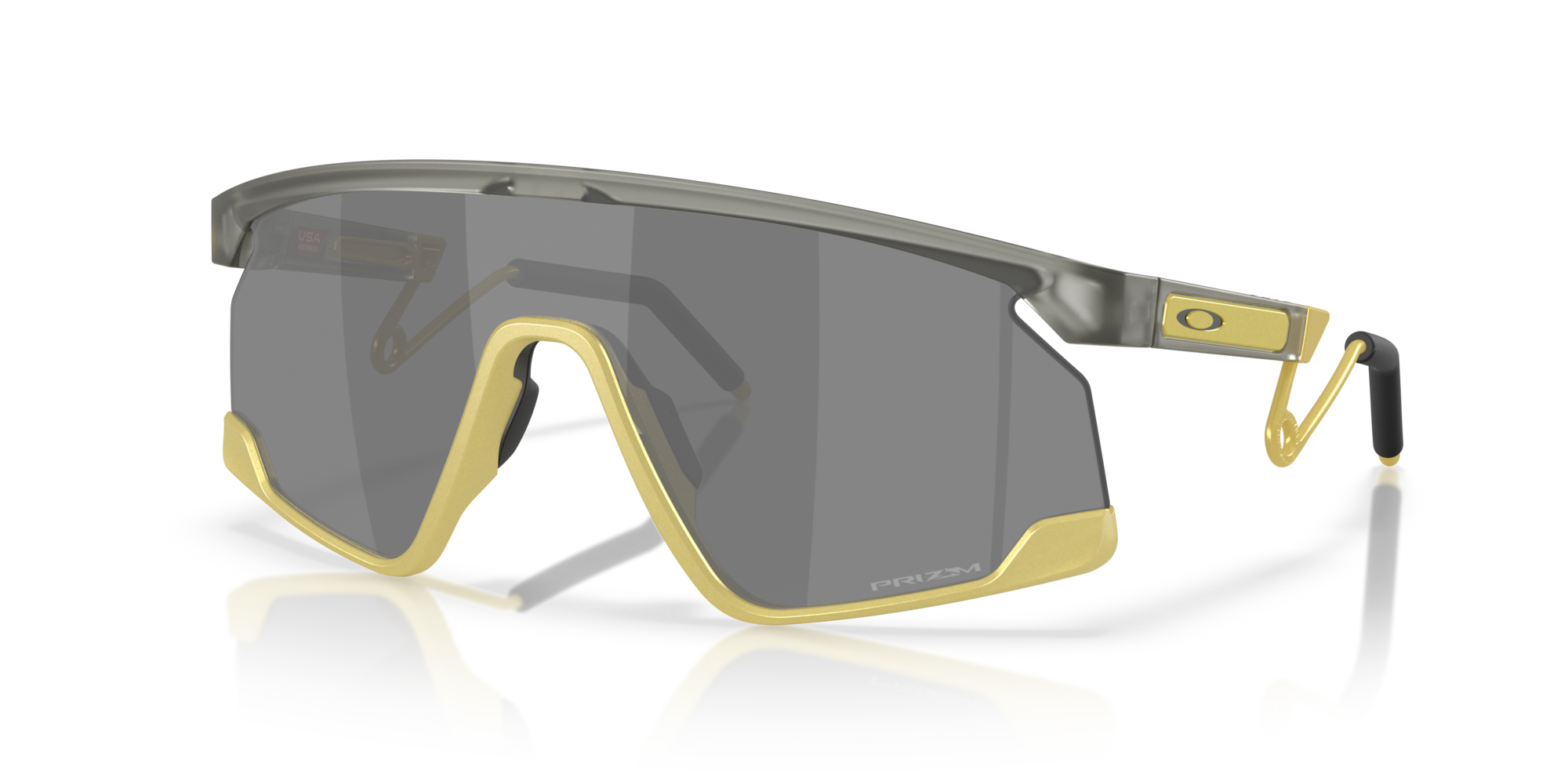Oakley Okulary przeciwsłoneczne BXTR Metal Matte Grey Ink/Vintage Gold / Prizm Black OO9237-14