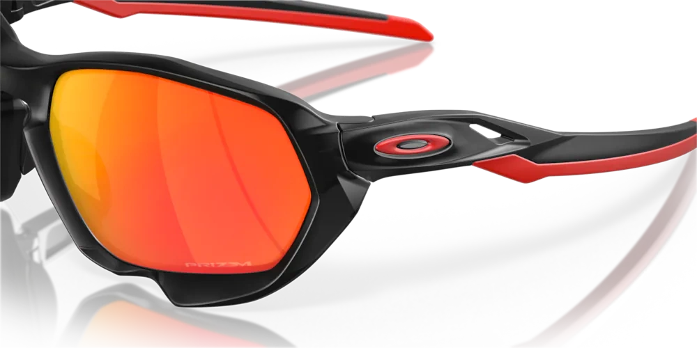 Oakley Okulary przeciwsłoneczne PLAZMA Matte Black Ink, Prizm Ruby OO9019-11