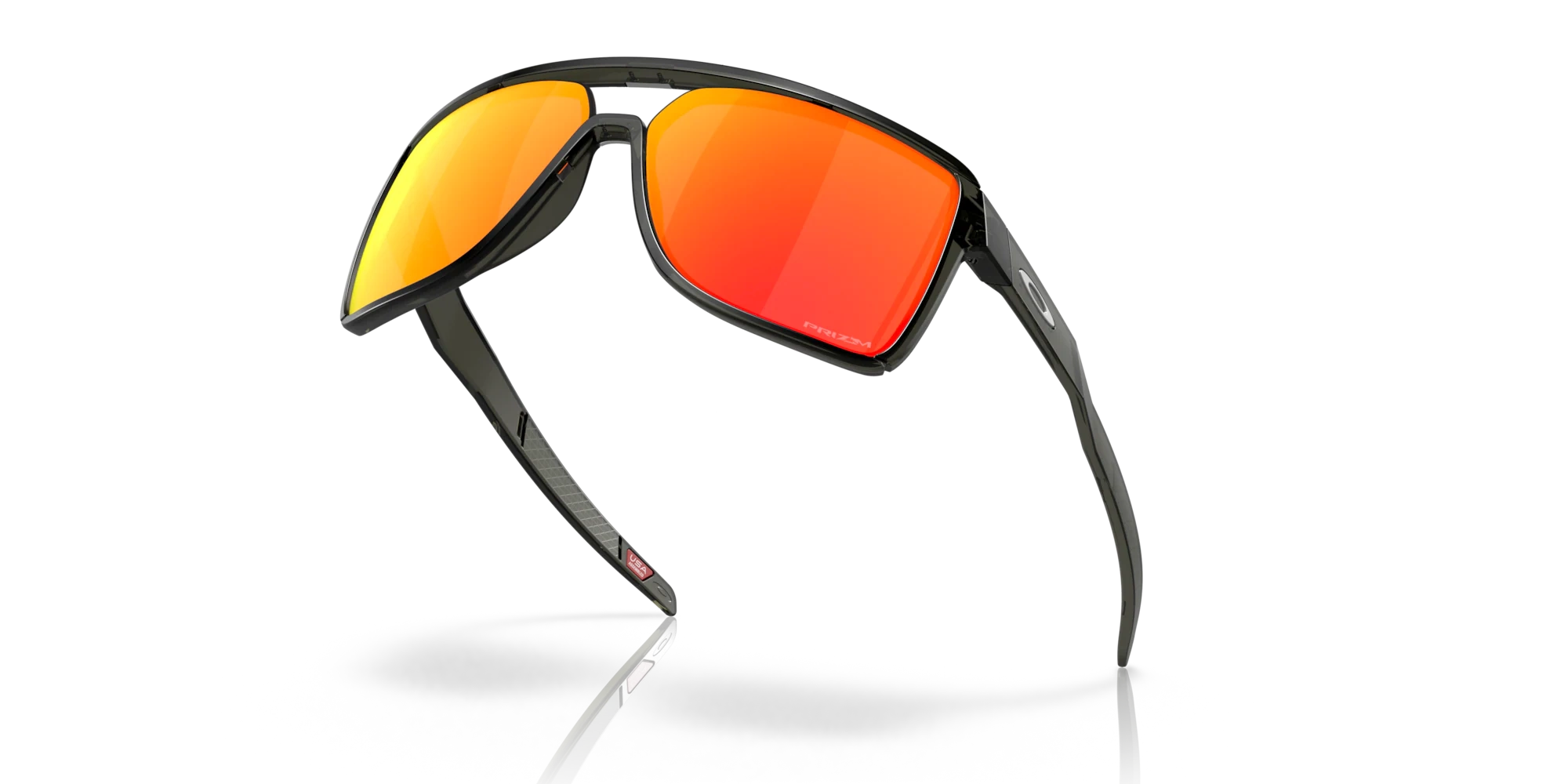 Oakley Sunglasses Castel Matte Grey Smoke, Prizm Ruby OO9147-05
