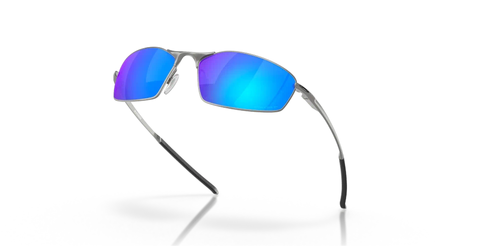 Oakley Sunglasses WHISKER Satin Chrome/Prizm Sapphire Iridium Polarized OO4141-04
