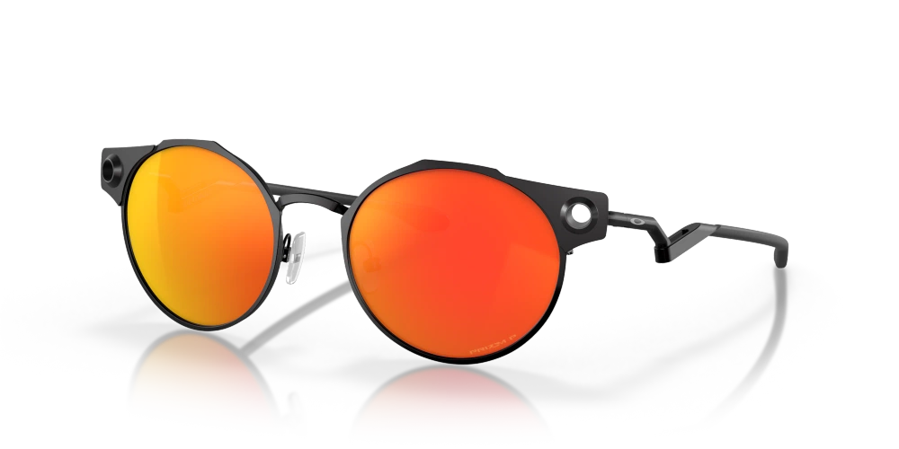 Oakley Okulary przeciwsłoneczne DEADBOLT Satin Black/Prizm Ruby Polar OO6046-07