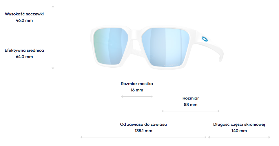 Oakley Okulary przeciwsłoneczne Briza Matte White / Prizm Deep Water Polarized OO9497-04