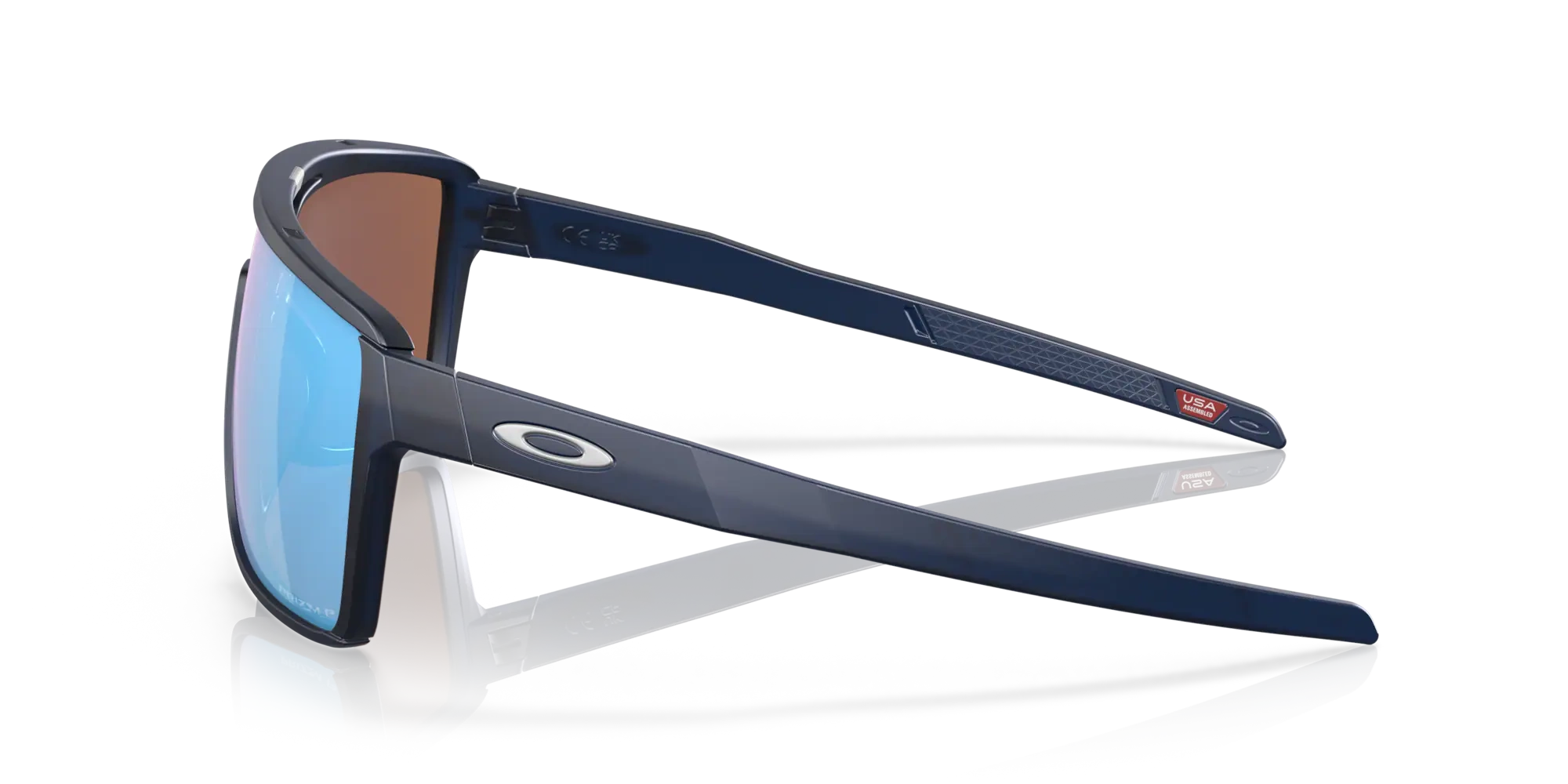 Oakley Okulary przeciwsłoneczne Castel Matte Translucent Blue, Prizm Deep Water Polarized OO9147-06