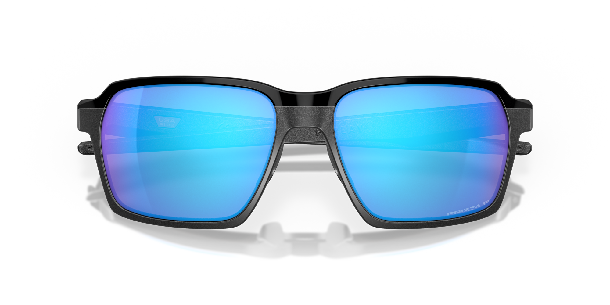 Oakley Okulary przeciwsłoneczne PARLAY Steel/Prizm Sapphire Polarized OO4143-05