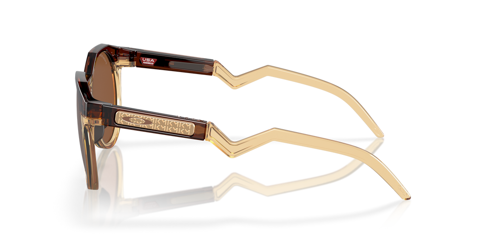 Oakley Sunglasses Kylian Mbappé Signature Series HSTN Dark Amber Light Curry/Prizm Tungsten OO9242-07