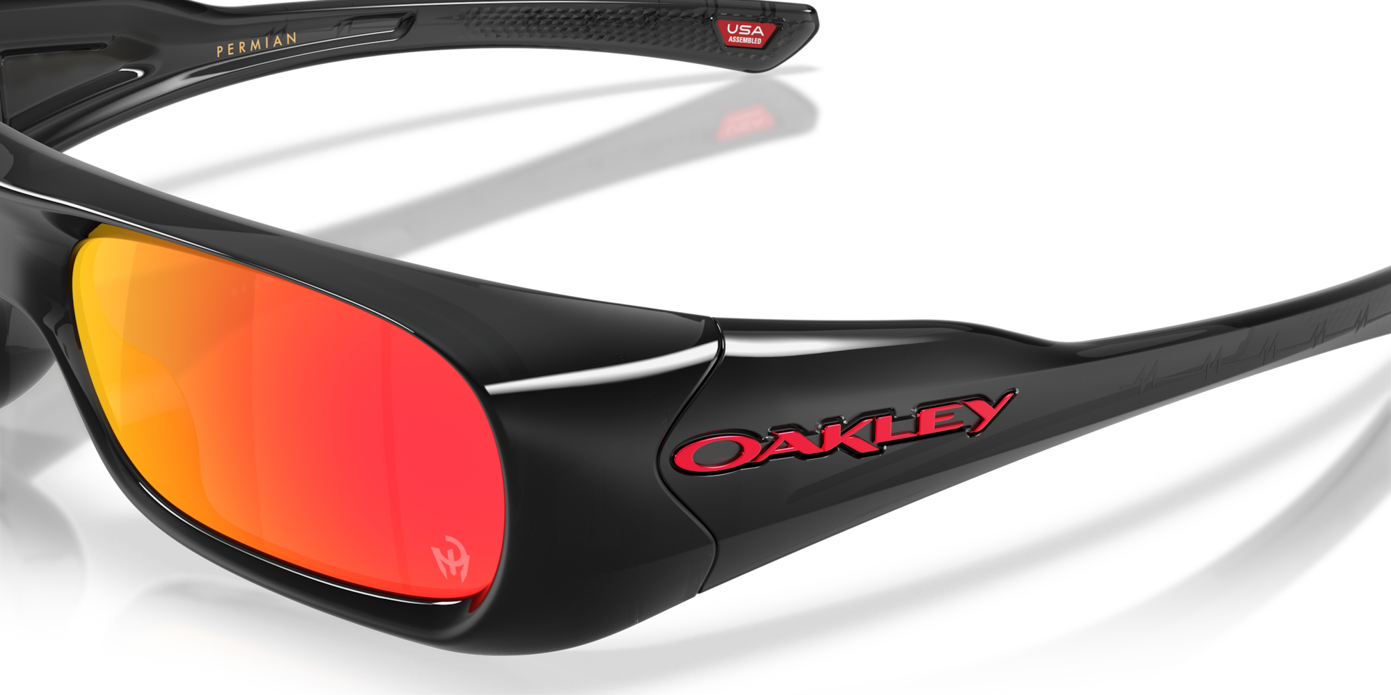 Oakley Okulary przeciwsłoneczne PERMIAN Patrick Mahomes II Collection Black Ink/Prizm Ruby OO9520-11