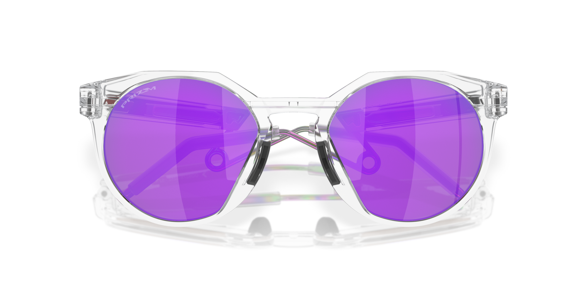 Oakley Okulary przeciwsłoneczne HSTN METAL Matte Clear / Prizm Violet OO9279-02