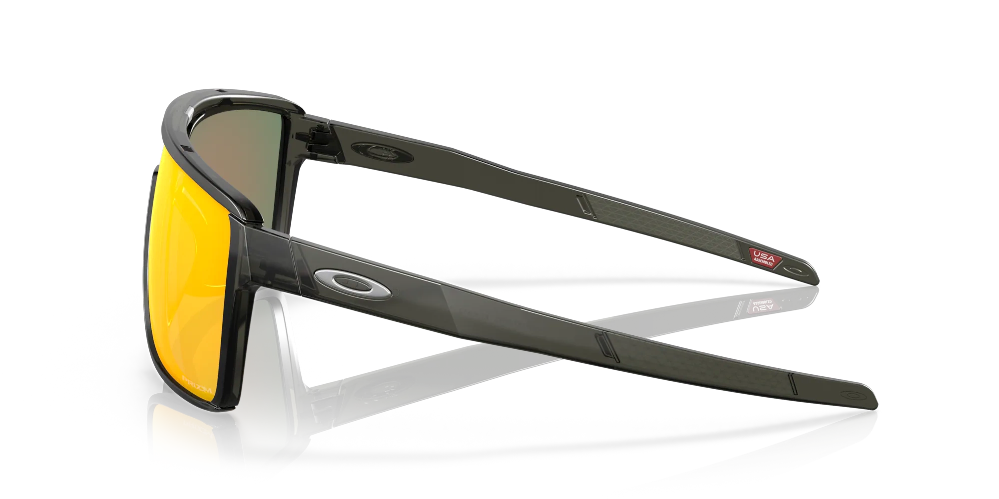 Oakley Okulary przeciwsłoneczne Castel Matte Grey Smoke, Prizm Ruby OO9147-05