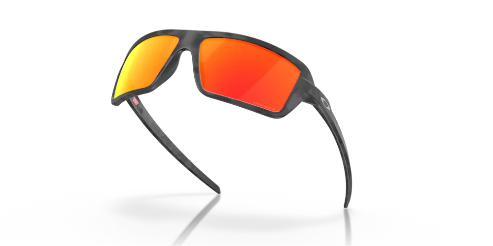 Oakley Okulary przeciwsłoneczne CABLES Black Camo, Prizm Ruby O9129-04